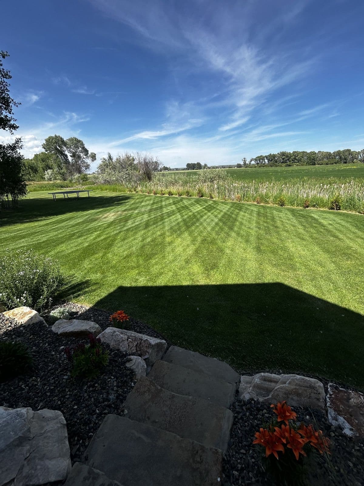 Spring lawn cleanup work in Rexburg, Idaho — Young Buck Lawn Care